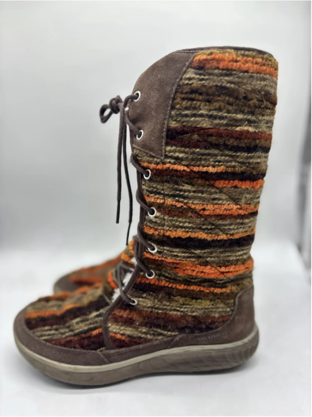 Womens Merrell Boots Pechora Sky Woolen Leather Warm Winter Size 6.5